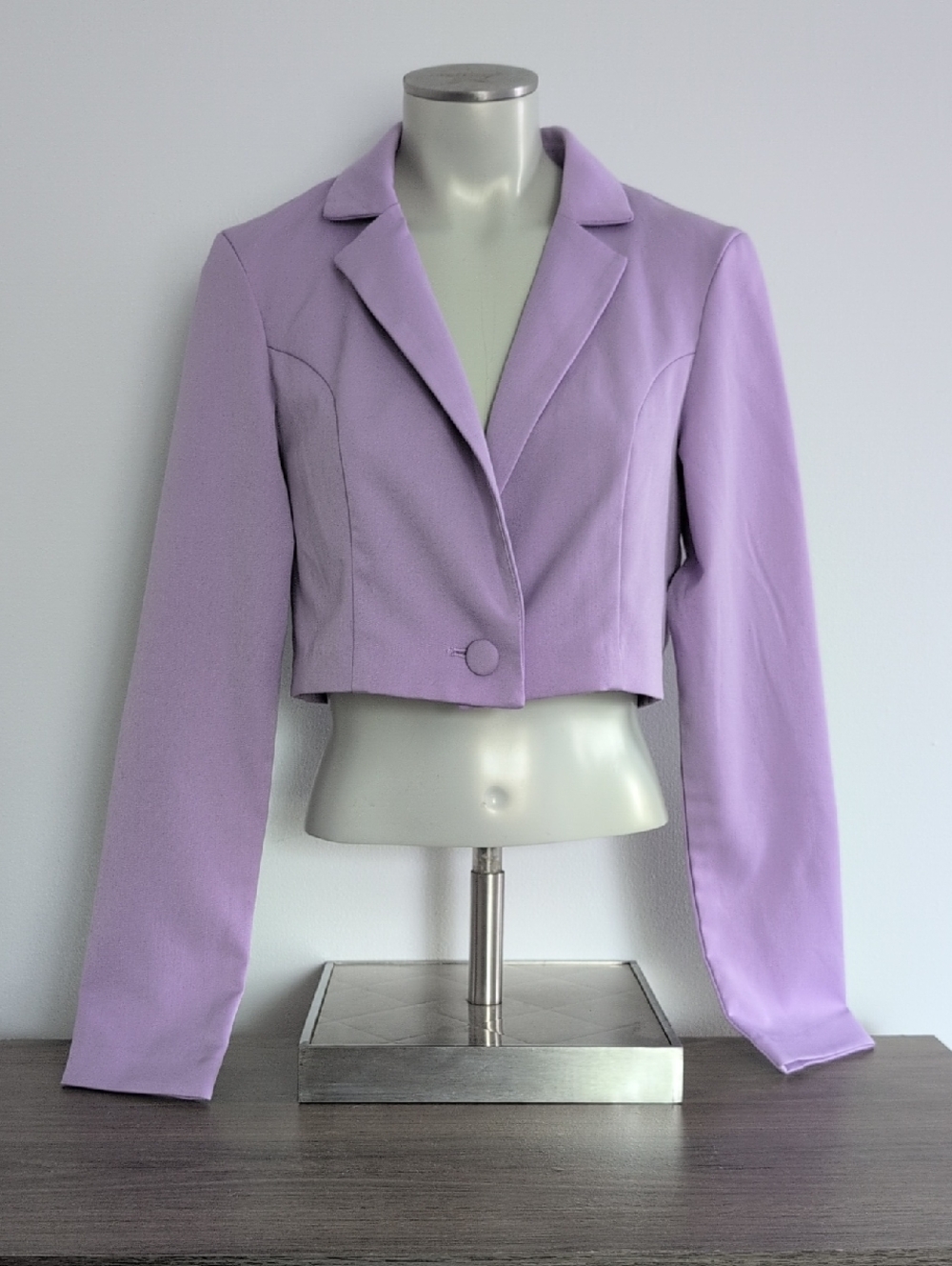 XS Bright Lilac Cropped Blazer Jacket DIVIDED